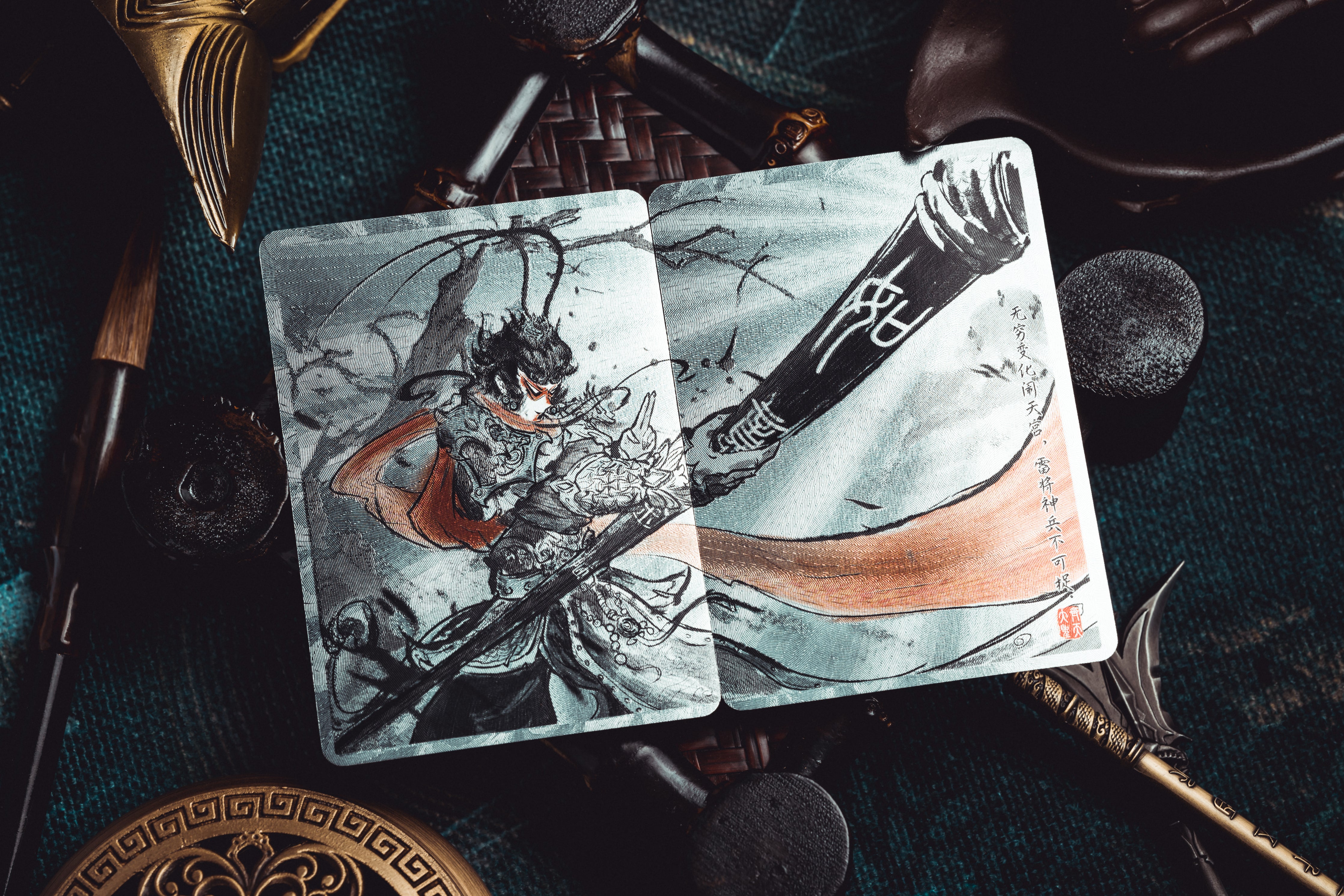 The Monkey King Ink Shining Acrylic Box (Pre-Order, Ships Dec-Jan) - Zealous Star Playing Cards